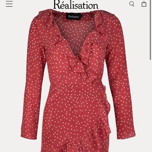 Realisation Par Alexandra Red Wrap dress